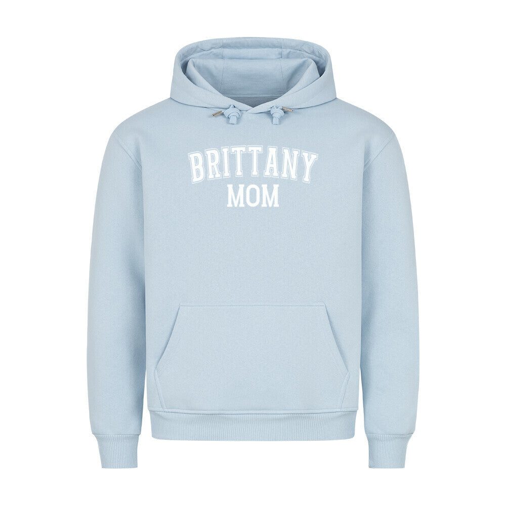 Premium Hoodie "Brittany Spaniel - MOM" Babyblau – hunde-shirt.de