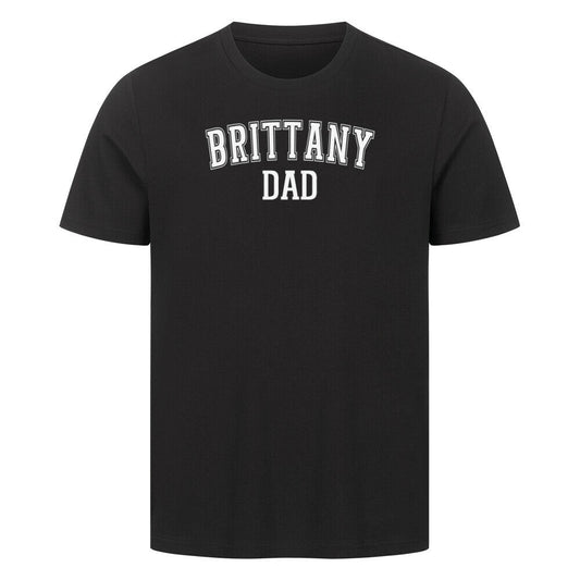 Premium T-Shirt "Brittany Spaniel - DAD" Schwarz – hunde-shirt.de