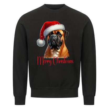 Premium Sweatshirt "Bullmastiff - Merry Christmas" Schwarz – hunde-shirt.de