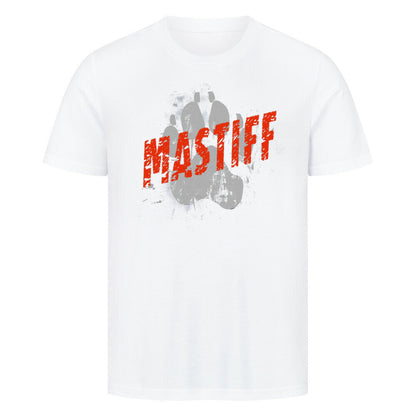 Premium T-Shirt "Bullmastiff - PAW" Weiß – hunde-shirt.de