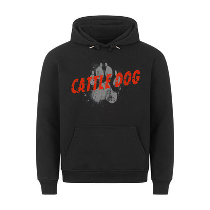 Premium Hoodie "Australian Cattle Dog - PAW" Schwarz – hunde-shirt.de
