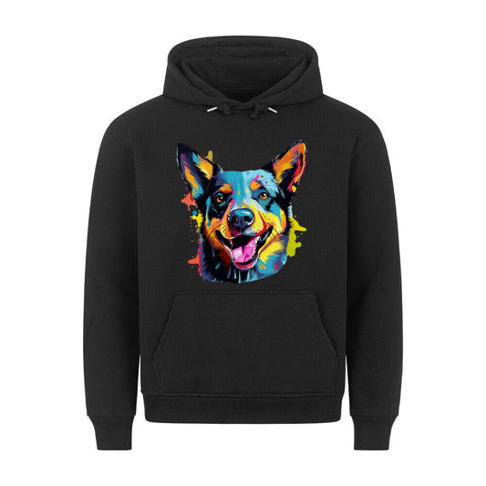 Premium Hoodie "Australian Cattle Dog - Splash" Schwarz – hunde-shirt.de