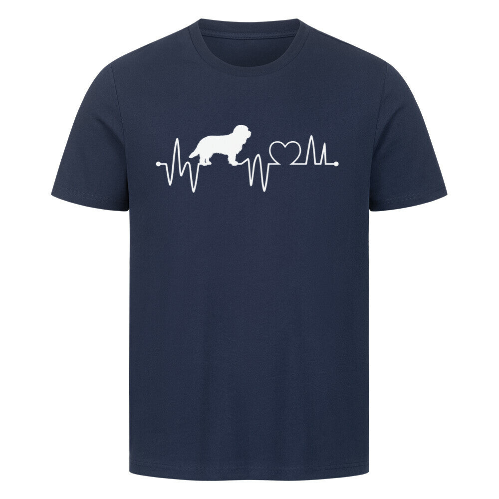 Premium T-Shirt "Cavalier King Charles - Heartbeat" French Navy – hunde-shirt.de