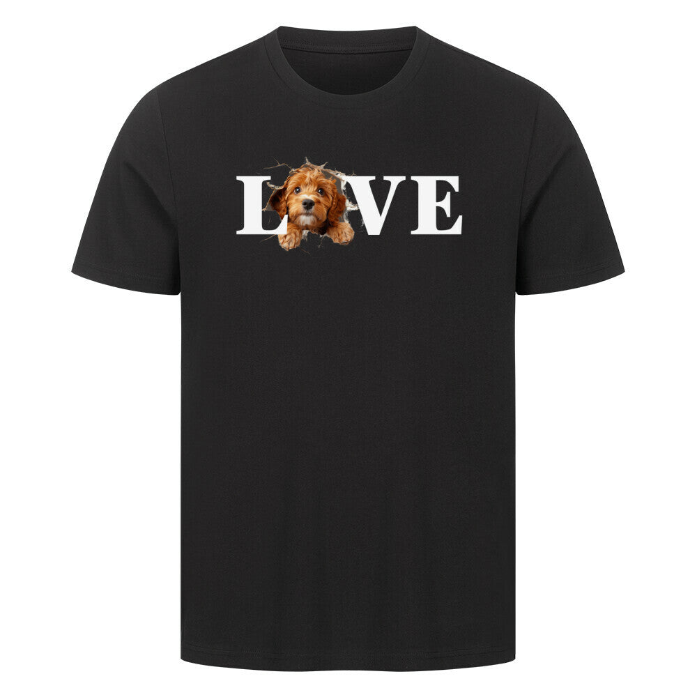 Premium T-Shirt "Cavapoo - LOVE" Schwarz – hunde-shirt.de