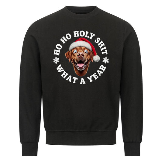Premium Sweatshirt "Chesapeake Bay Retriever - HO HO..." Schwarz – hunde-shirt.de