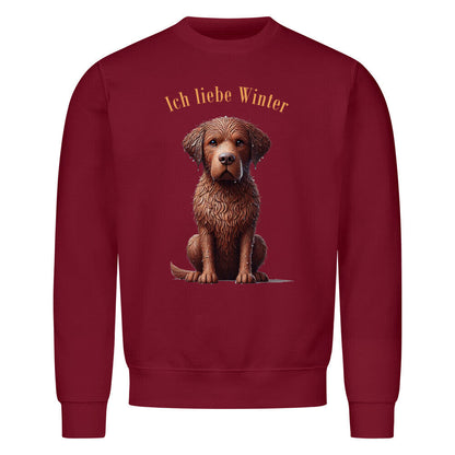 Premium Sweatshirt "Chesapeake Bay Retriever - Ich liebe..." Burgunder – hunde-shirt.de