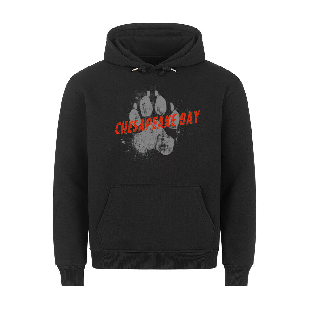 Premium Hoodie "Chesapeake Bay Retriever - PAW" Schwarz – hunde-shirt.de