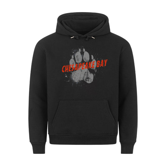 Premium Hoodie "Chesapeake Bay Retriever - PAW" Schwarz – hunde-shirt.de