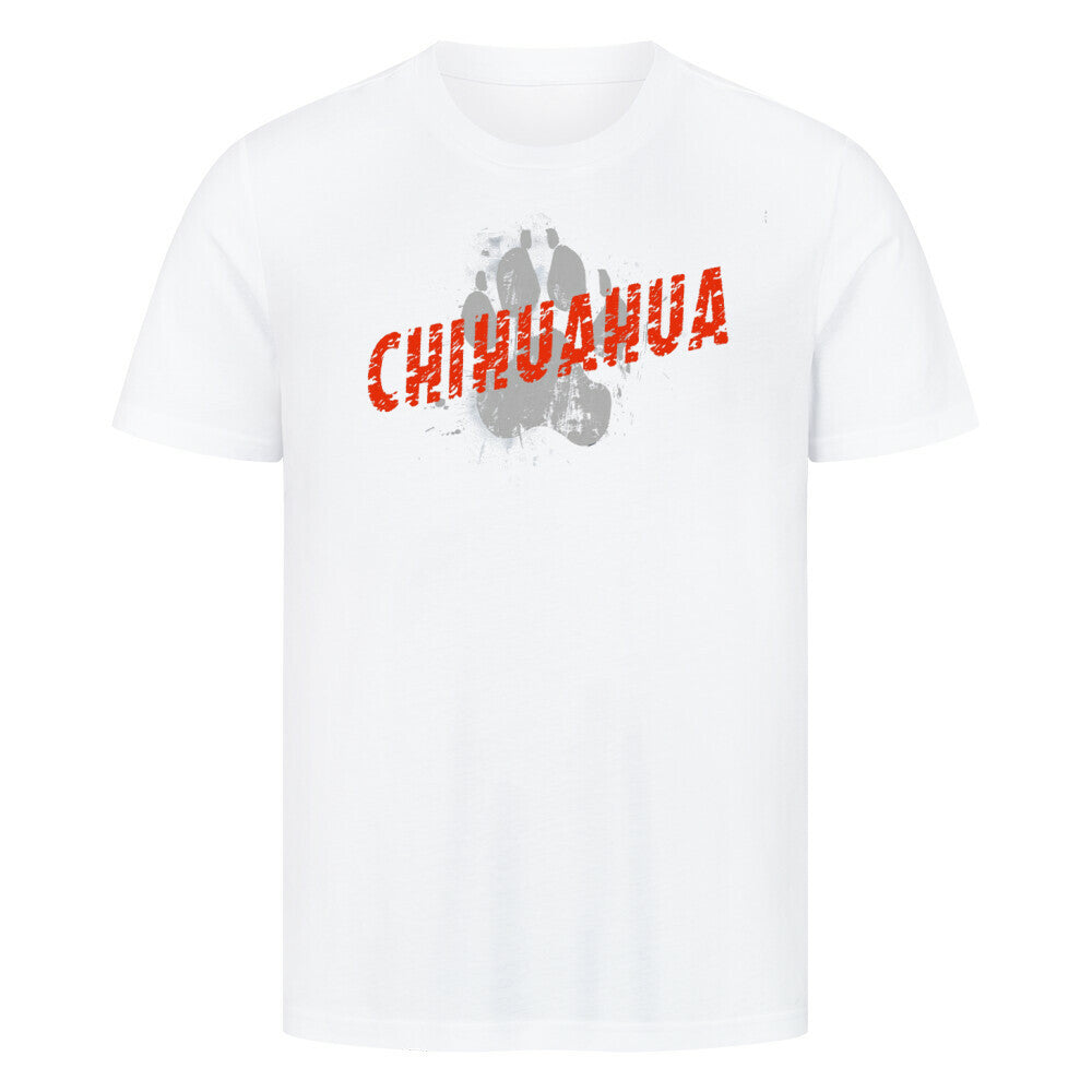 Premium T-Shirt "Chihuahua - PAW" Weiß – hunde-shirt.de