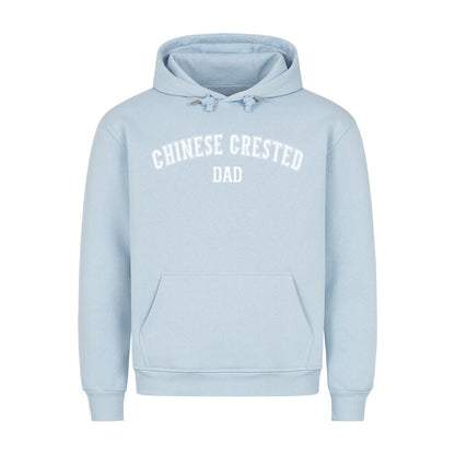 Premium Hoodie "Chinese Crested - DAD" Babyblau – hunde-shirt.de
