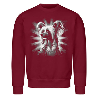 Premium Sweatshirt "Chinese Crested - Shine" Burgunder – hunde-shirt.de