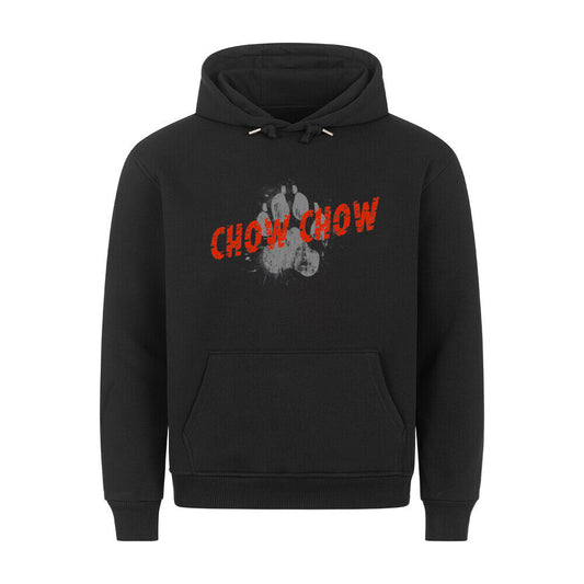 Premium Hoodie "Chow-Chow - PAW" Schwarz – hunde-shirt.de