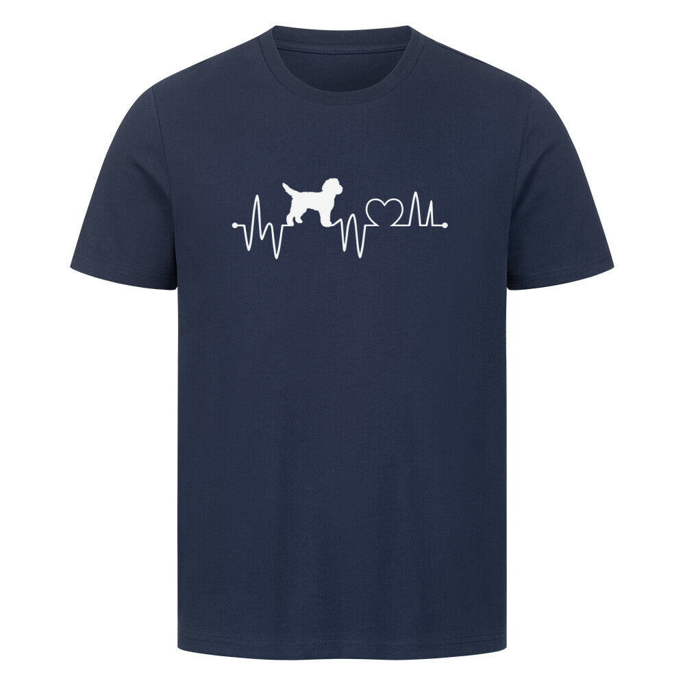Premium T-Shirt "Cockapoo - Heartbeat" French Navy – hunde-shirt.de
