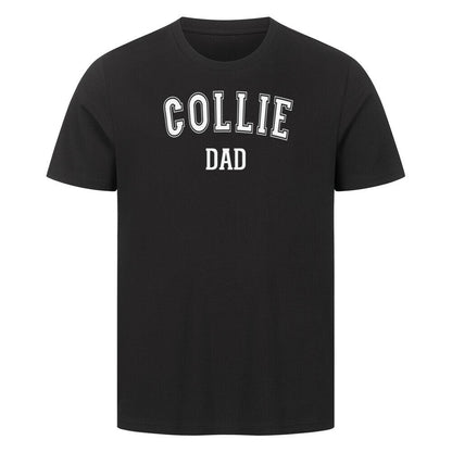 Premium T-Shirt "Collie - DAD 2" Schwarz – hunde-shirt.de