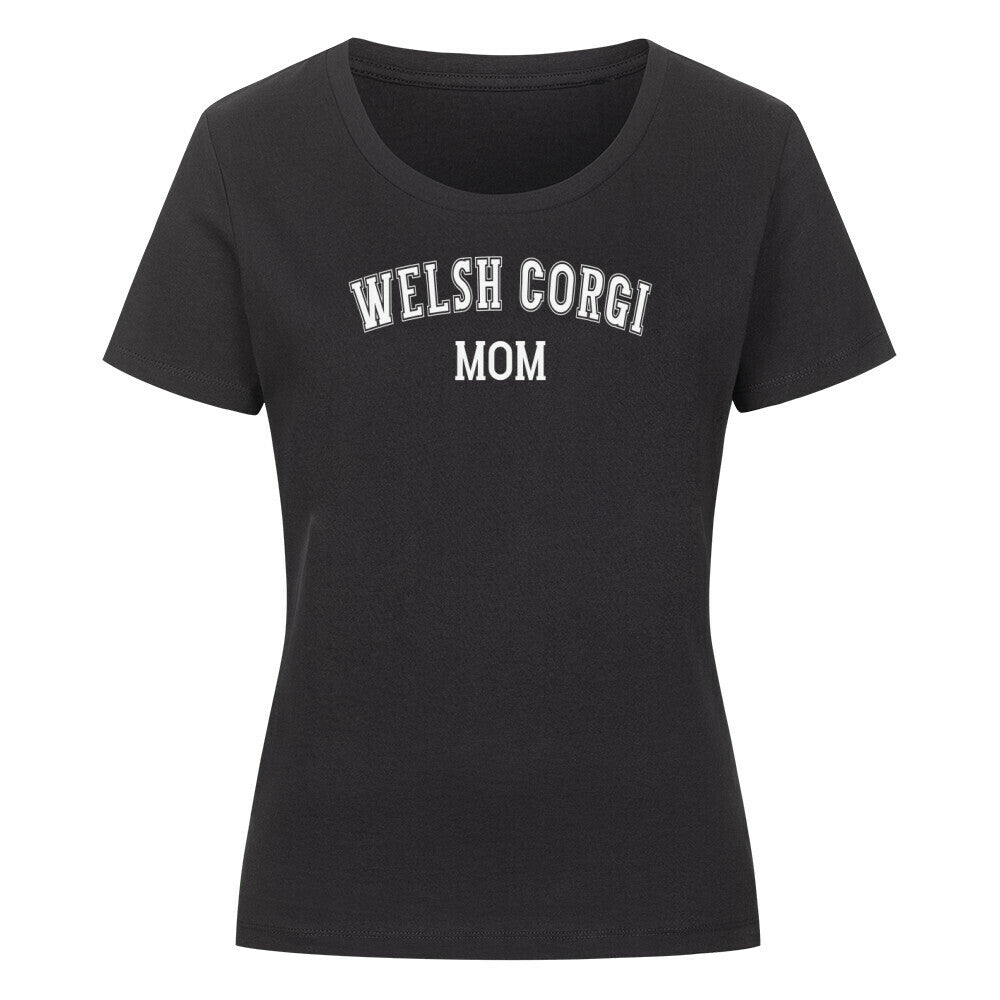 Premium Organic Damen-Shirt "Pembroke Welsh Corgi - MOM" Schwarz – hunde-shirt.de
