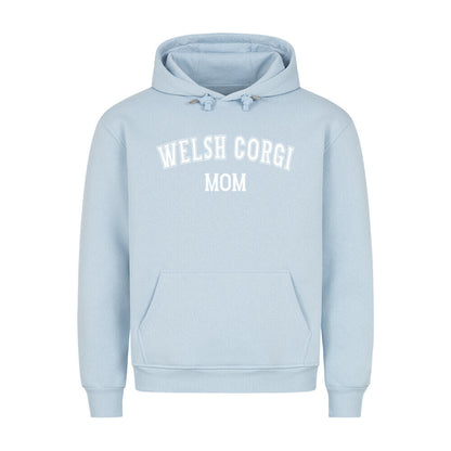 Premium Hoodie "Pembroke Welsh Corgi - MOM" Babyblau – hunde-shirt.de