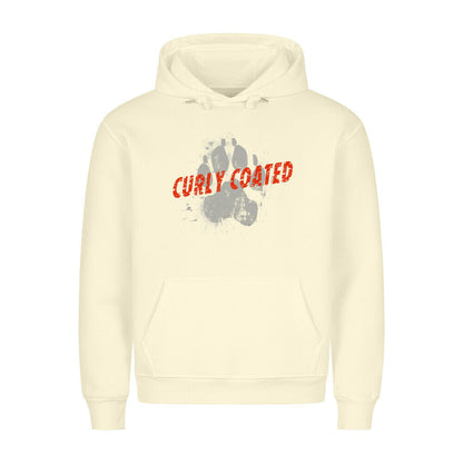 Premium Hoodie "Curly Coated Retriever - PAW" Beige – hunde-shirt.de