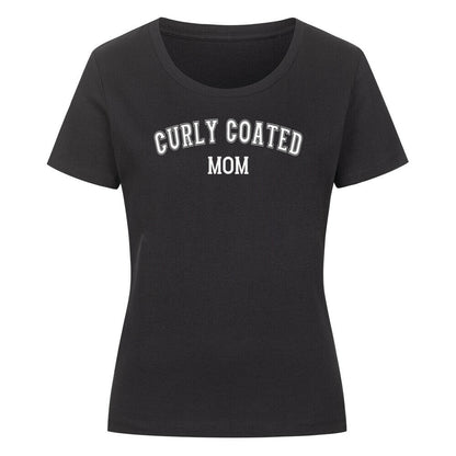 Premium Organic Damen-Shirt "Curly Coated - MOM" Schwarz – hunde-shirt.de