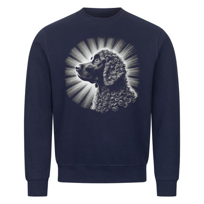 Premium Sweatshirt "Curly Coated Retriever - Bright" Navy Blue – hunde-shirt.de