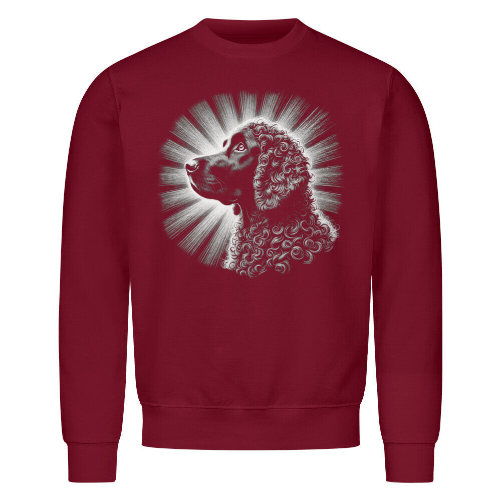Premium Sweatshirt "Curly Coated Retriever - Bright" Burgunder – hunde-shirt.de