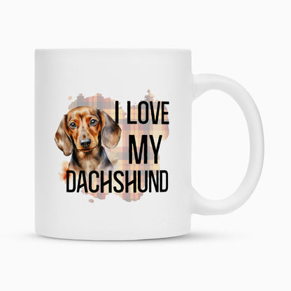 Tasse "Dackel - I love my..." Weiß – hunde-shirt.de