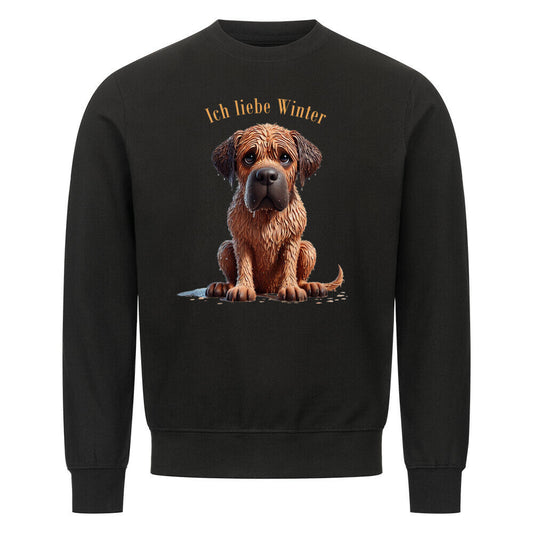 Premium Sweatshirt "Ca de Bou - Ich liebe..." Schwarz – hunde-shirt.de