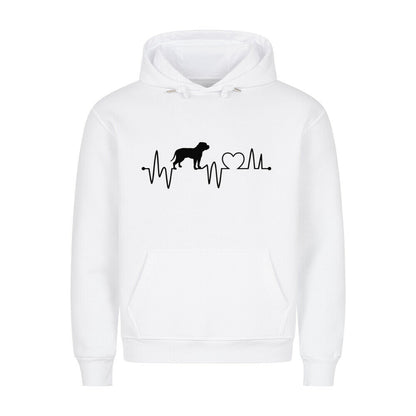 Premium Hoodie "Ca de Bou - Heartbeat" Weiß – hunde-shirt.de