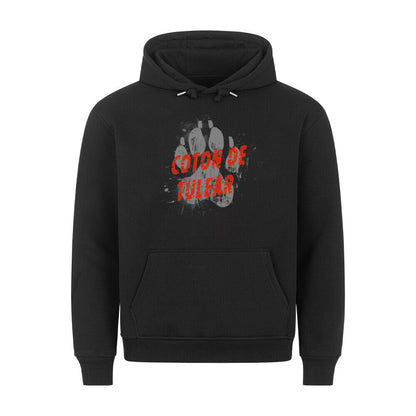 Premium Hoodie "Coton de Tuléar - PAW" Schwarz – hunde-shirt.de