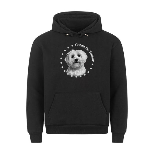 Premium Hoodie "Coton de Tuléar - Breed" Schwarz – hunde-shirt.de