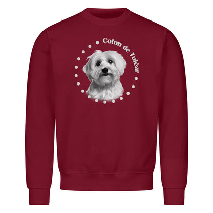 Premium Sweatshirt "Coton de Tuléar - Breed" Burgunder – hunde-shirt.de