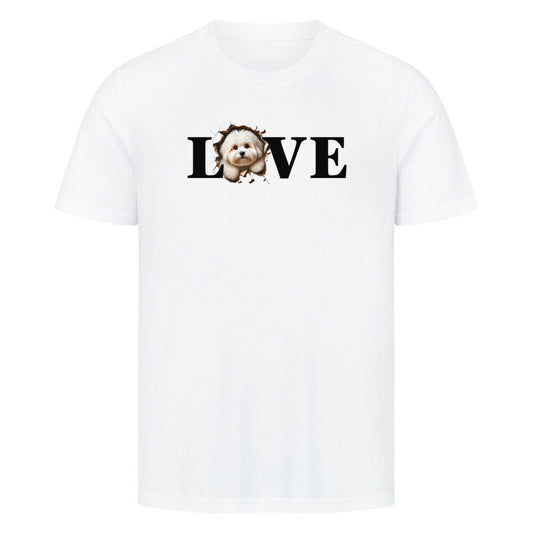 Premium T-Shirt "Coton de Tuléar - LOVE" Weiß – hunde-shirt.de