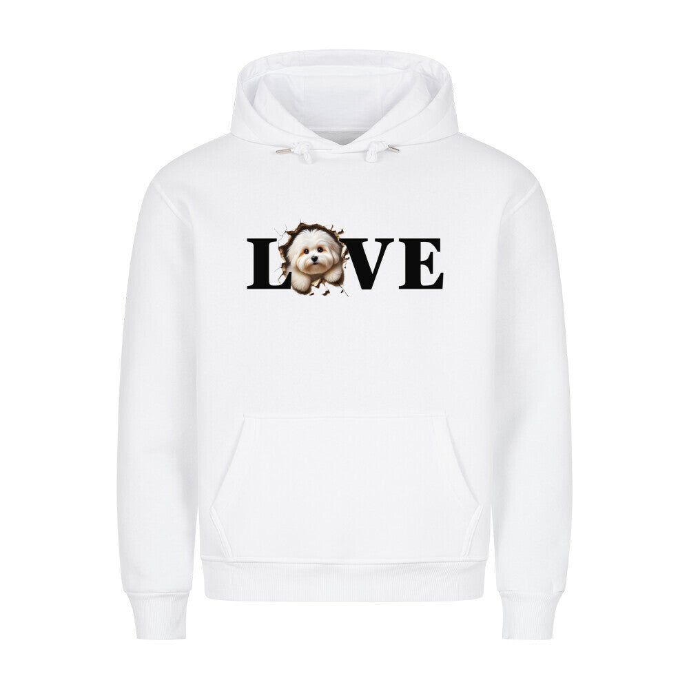 Premium Hoodie "Coton de Tuléar - LOVE" Weiß – hunde-shirt.de