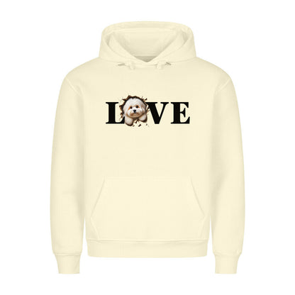 Premium Hoodie "Coton de Tuléar - LOVE" Beige – hunde-shirt.de