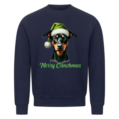 Premium Sweatshirt "Deutscher Pinscher - Merry Grinchmas" Navy Blue – hunde-shirt.de