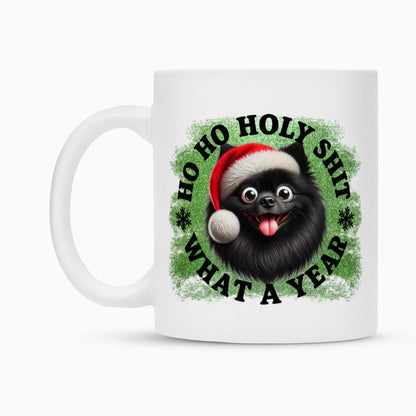 Tasse "Deutscher Spitz ( schwarz ) - HO HO..." – hunde-shirt.de