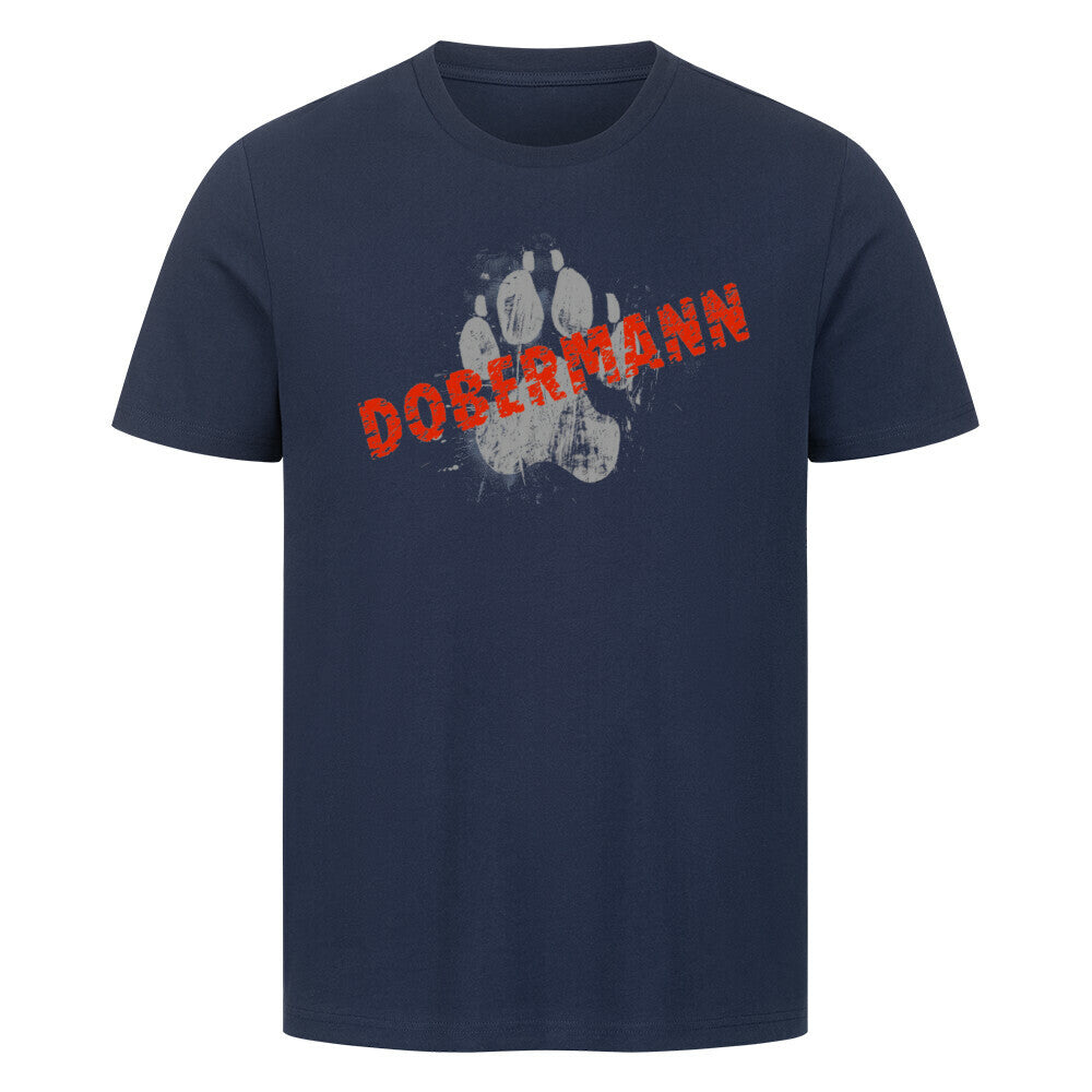 Premium T-Shirt "Dobermann - PAW" French Navy – hunde-shirt.de