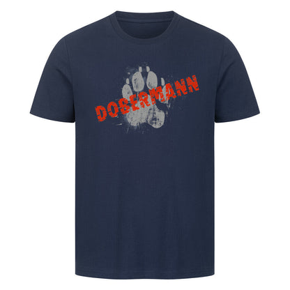 Premium T-Shirt "Dobermann - PAW" French Navy – hunde-shirt.de