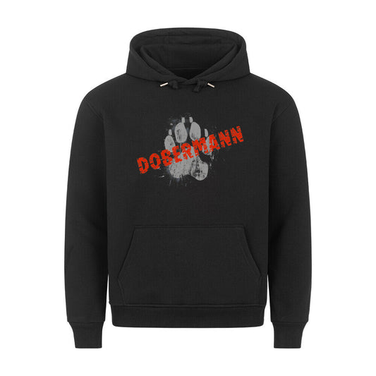 Premium Hoodie "Dobermann - PAW" Schwarz – hunde-shirt.de