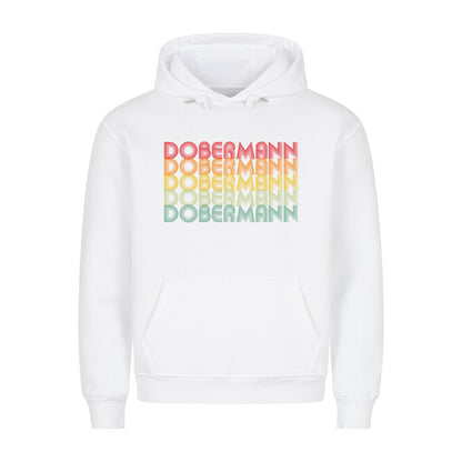 Premium Hoodie "Dobermann - RETRO" Weiß – hunde-shirt.de