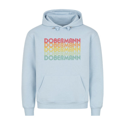 Premium Hoodie "Dobermann - RETRO" Babyblau – hunde-shirt.de