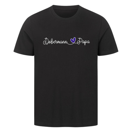 Premium T-Shirt "Dobermann - Papa" Schwarz – hunde-shirt.de