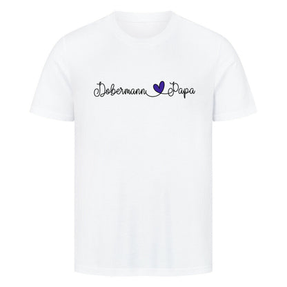 Premium T-Shirt "Dobermann - Papa" Weiß – hunde-shirt.de