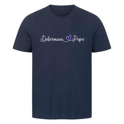 Premium T-Shirt "Dobermann - Papa" French Navy – hunde-shirt.de