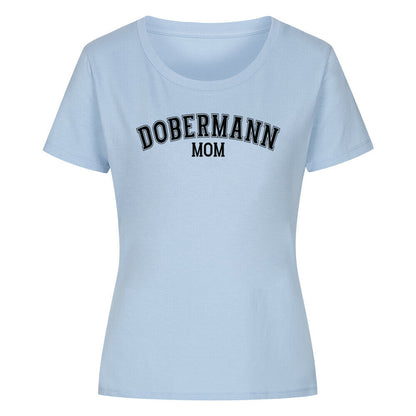 Premium Organic Damen-Shirt "Dobermann - MOM" Sky Blue – hunde-shirt.de