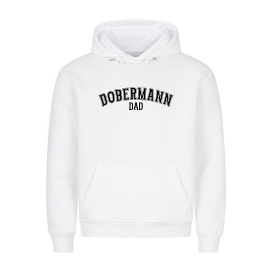 Premium Hoodie "Dobermann - DAD" Weiß – hunde-shirt.de