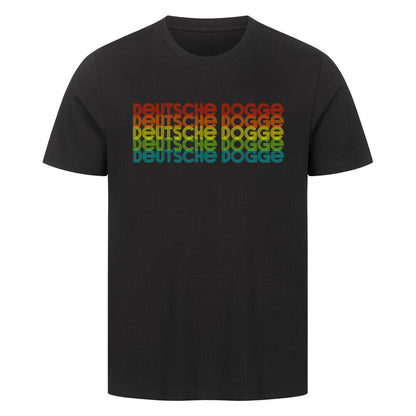 Premium T-Shirt "Deutsche Dogge - RETRO" Schwarz – hunde-shirt.de