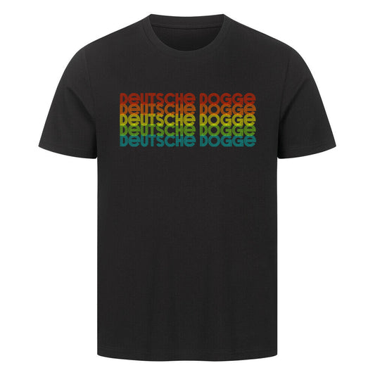 Premium T-Shirt "Deutsche Dogge - RETRO" Schwarz – hunde-shirt.de