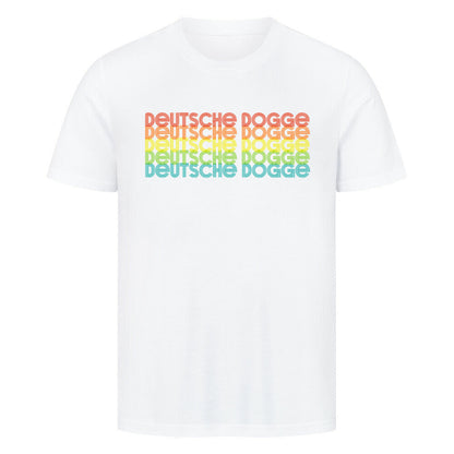 Premium T-Shirt "Deutsche Dogge - RETRO" Weiß – hunde-shirt.de