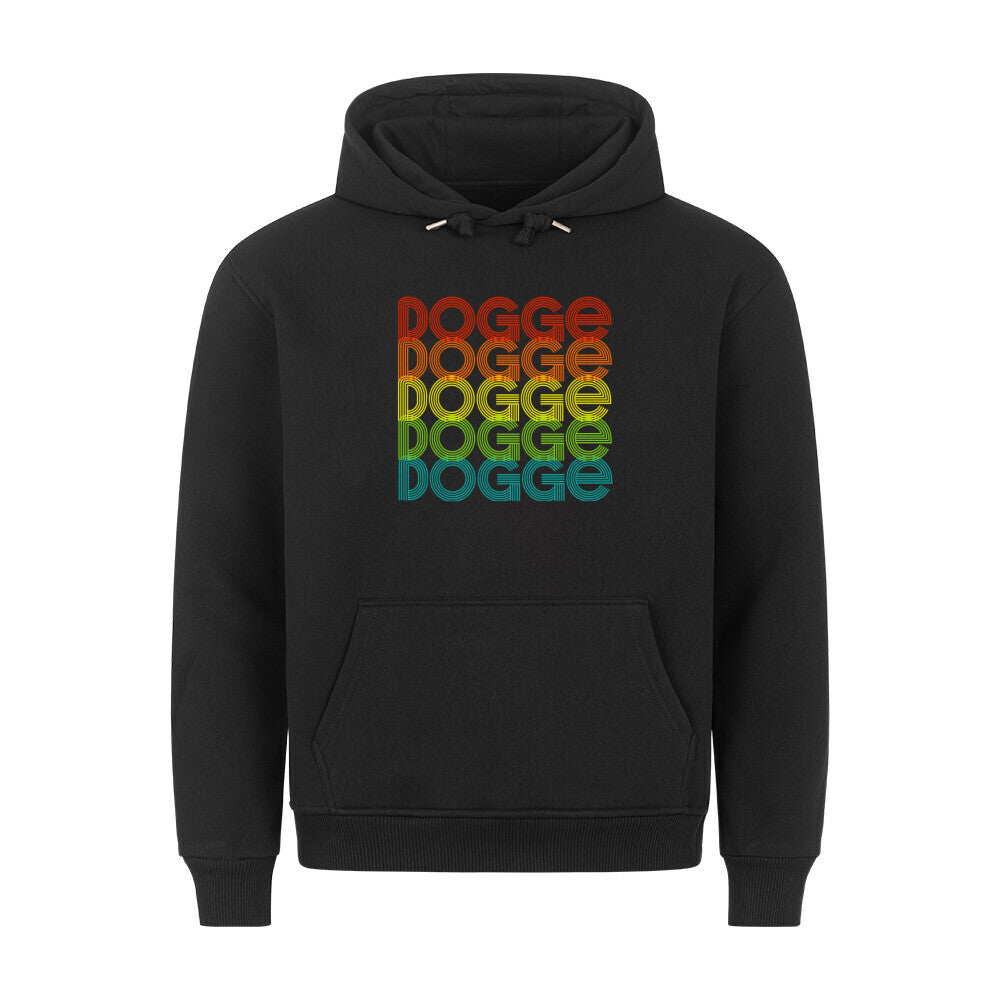 Premium Hoodie "Deutsche Dogge - RETRO 2" Schwarz – hunde-shirt.de