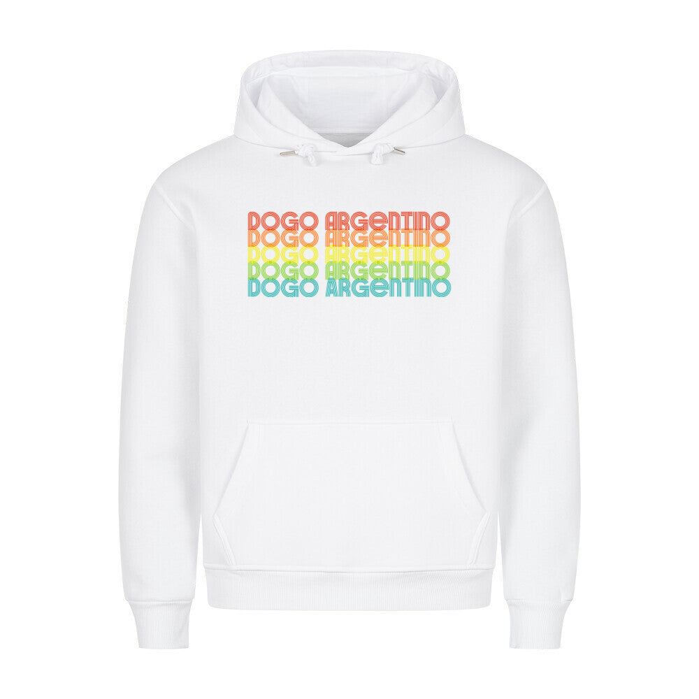 Premium Hoodie "Dogo Argentino - RETRO" Weiß – hunde-shirt.de